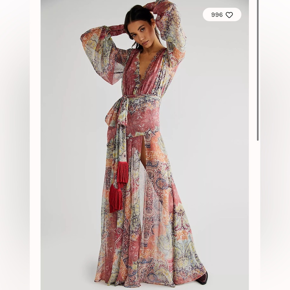 free people x bronx and banco Farah Maxi Dress - Picture 1 of 6